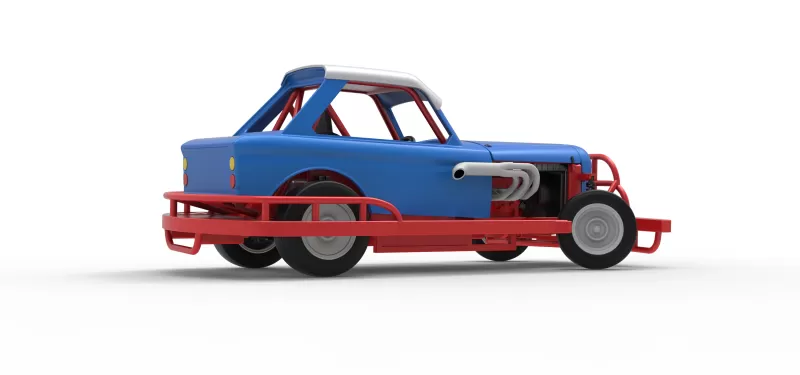 New Zealand Vintage Stock car while turning Scale 1:25 - Model preview 21