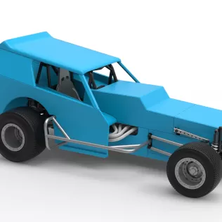 Vintage Dirt Modified stock car Version 8 Scale 1:25 - Model thumbnail 24
