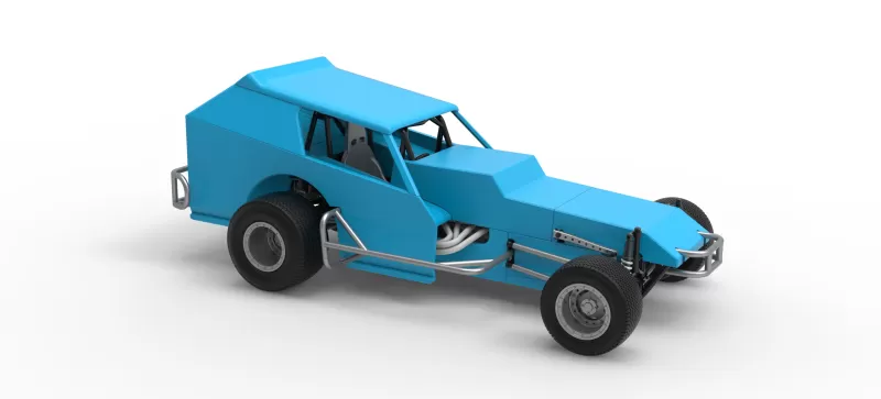 Vintage Dirt Modified stock car Version 8 Scale 1:25 - Model preview 24