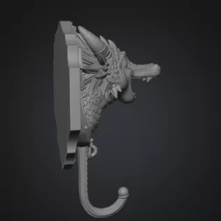 Dragon Wall Hook STL File for 3D Printing - Model thumbnail 11