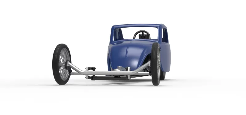 Front engine old school dragster with shell V13 Scale 1:25 - Model preview 6