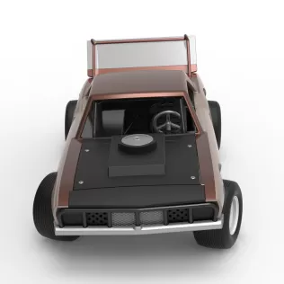 Vintage Semi-Late Model Stock Car while turning Scale 1:25 - Model thumbnail 8