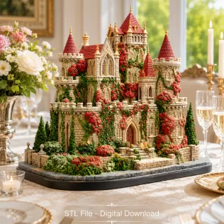 Bougainvillea Castle STL File for 3D Print - Model thumbnail 2