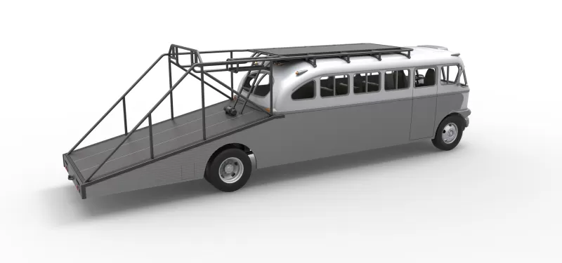 Vintage Transporter truck for Race car Version 8 Scale 1:25 - Model preview 24