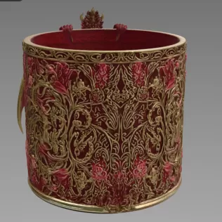 Red Floral Dragon Flower Pot STL File for 3D Print - Model thumbnail 10