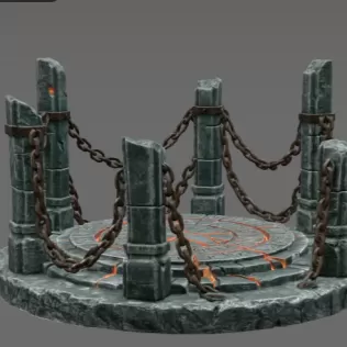 Ancient Chain Portal STL File for 3D Print - Model thumbnail 6