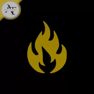 Simple Flame Symbol - 2D Art