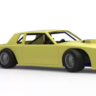 Vintage Dirt late model race car while turning Scale 1:25 - Model thumbnail 25