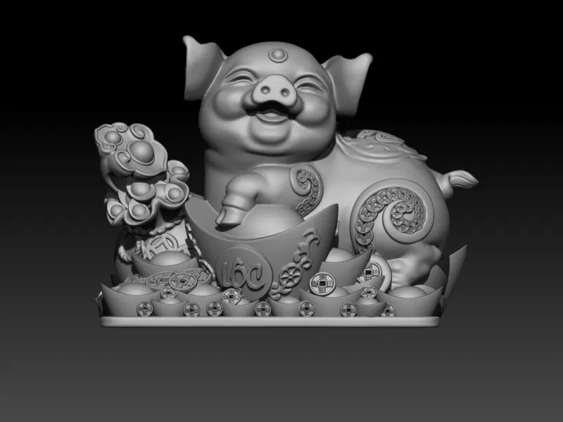 Zodiac Pig - Model preview 4