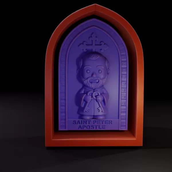 Chibi Apostle Saint Peter - 3D Printable Model - Model preview 5