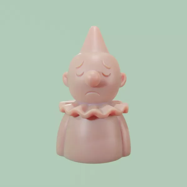 Clown Chibi Witch's hat 3D Printed Mold (STL) - Model preview 4