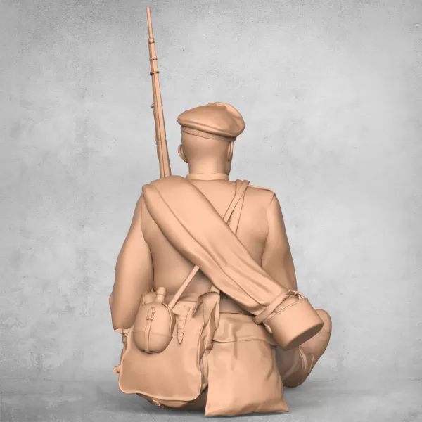 Resting Military Soldier - Model preview 4
