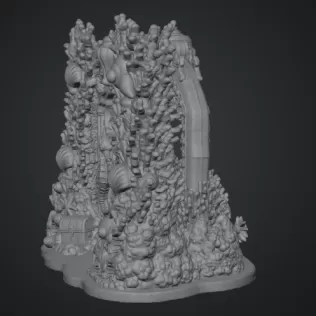 Coral Seahorse Fantasy Gateway STL File for 3D Print - Model thumbnail 17