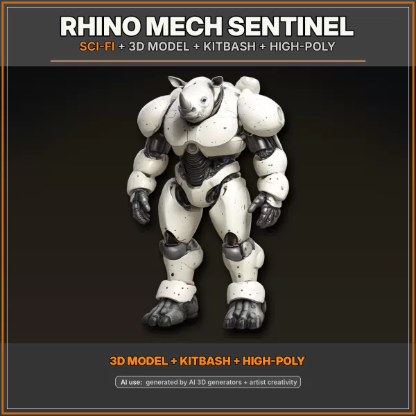 Animal Warrior Pack – Sci-Fi Fantasy High-Poly Kitbash 3D Model - Model preview 2