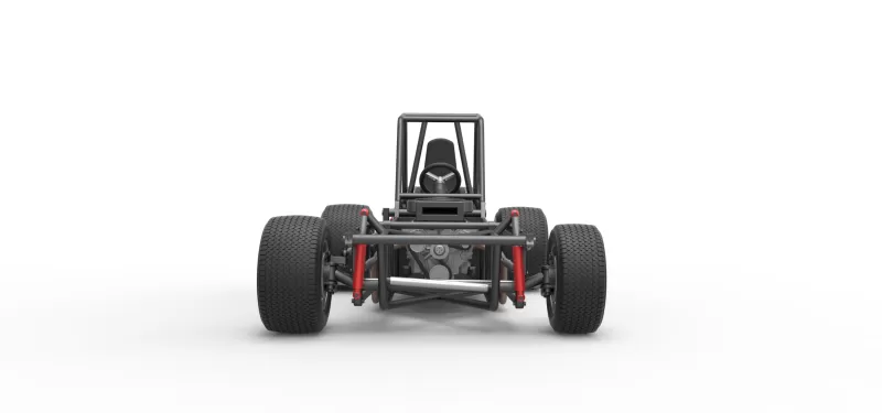 Vintage Dirt Modified stock car Base Version 4 Scale 1:25 - Model preview 7