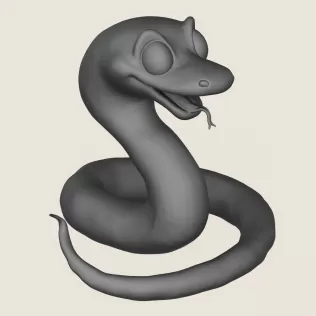 Snake Toy Print Ready 3D Model - Model thumbnail 4