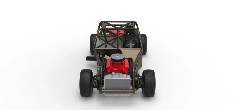 Vintage Dirt Modified stock car Base Version 7 Scale 1:25 - Model preview 8