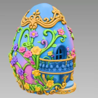 Fantasy Egg House – STL File 3D Printable - Model thumbnail 6