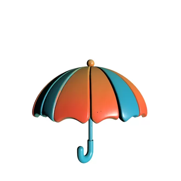 3D Printable Umbrella Model STL - Model preview 4