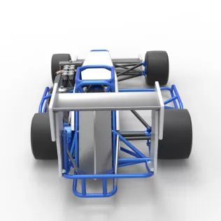 Supermodified front engine race car V4 Scale 1:25 - Model thumbnail 17