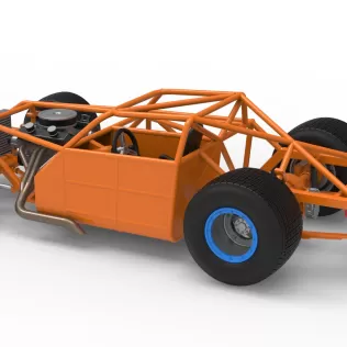 Vintage Dirt late model Race car Base Version 4 Scale 1:25 - Model thumbnail 11