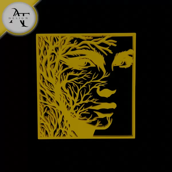 Mother nature - Tree - Silhouette - 2D Wall Art Decor - Model preview 1