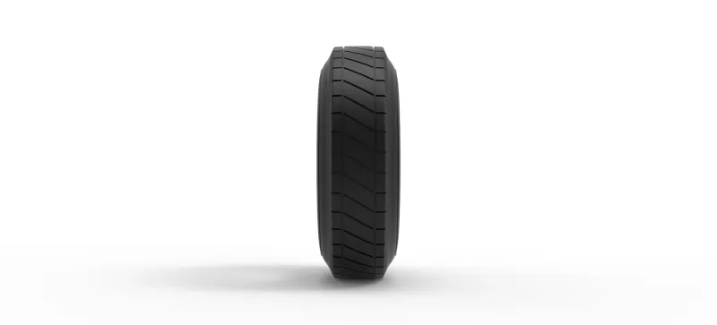 Vintage dirt Whitewall tire Scale 1:25 - Model preview 4