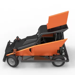 New Zealand Ministock car while turning Version 2 Scale 1 to 25 - Model thumbnail 10