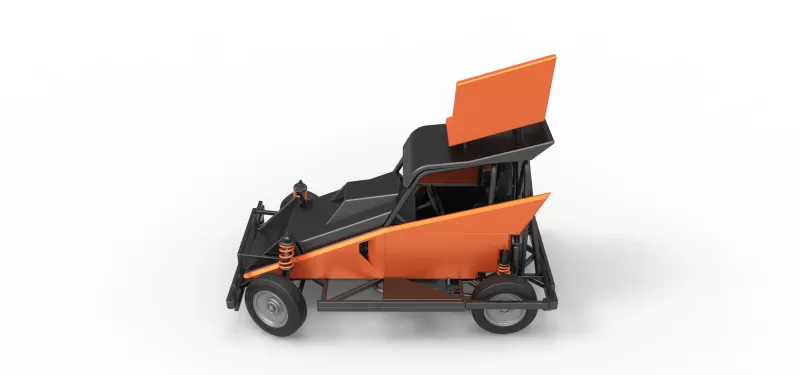 New Zealand Ministock car while turning Version 2 Scale 1 to 25 - Model preview 10
