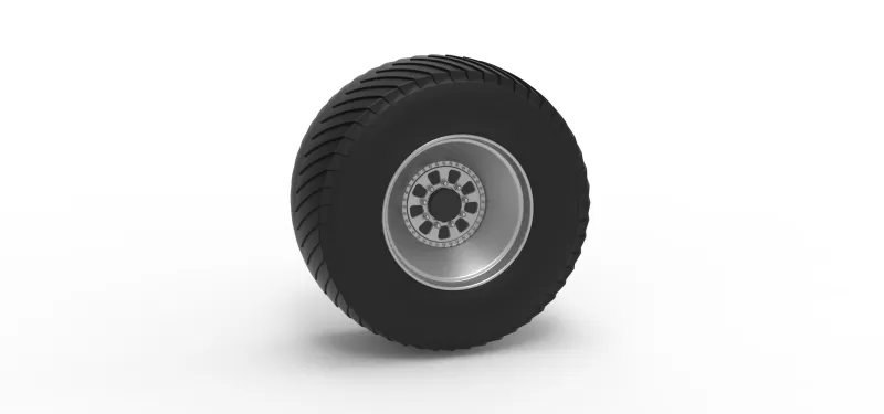 Rear wheel from Pulling tractor 4 Scale 1:25 - Model preview 1