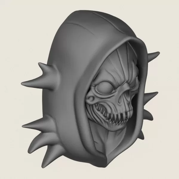 Horror Skull Print Ready 3D Model - Model preview 4
