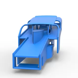 Shell of Vintage Dirt Modified stock car Version 2 Scale 1:25 - Model thumbnail 4