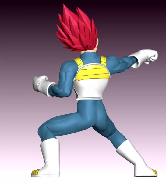 Vegeta SSJ God - Dragon Ball - Model preview 9