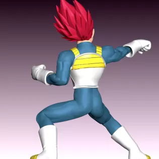 Vegeta SSJ God - Dragon Ball - Model thumbnail 9