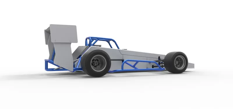 Supermodified front engine race car V4 Scale 1:25 - Model preview 20