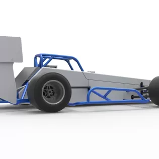 Supermodified front engine race car V4 Scale 1:25 - Model thumbnail 20