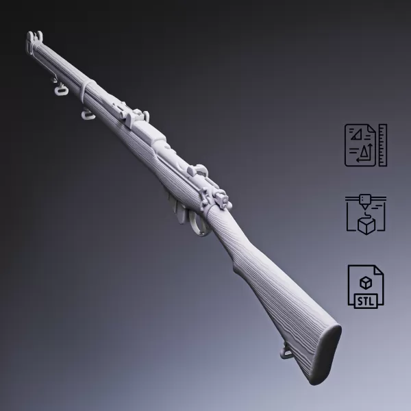 Lee Enfield MkIII Bolt-Action Rifle #RoZ - Model preview 8