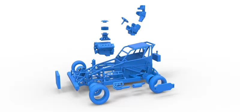 New Zealand Superstock car Base Version 4 Scale 1:25 - Model preview 25