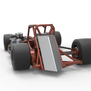Supermodified front engine race car Base Version 3 Scale 1:25 - Model thumbnail 14