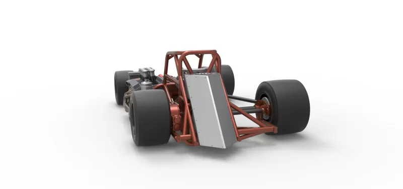 Supermodified front engine race car Base Version 3 Scale 1:25 - Model preview 14