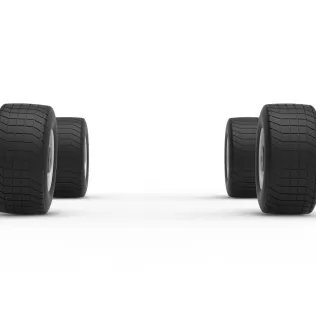 Wheel Set of Vintage Dirt late model Race car V2 Scale 1:25 - Model thumbnail 4