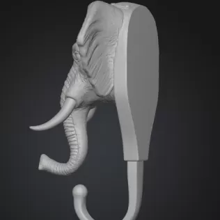 📝 STL File Description — Steampunk Elephant Wall Hook - Model thumbnail 3