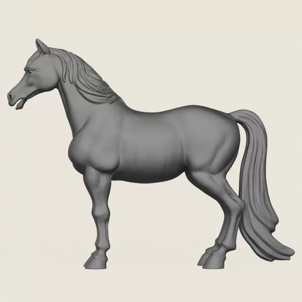 Horse Print Ready 3D Model - Model preview 3