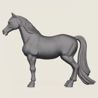 Horse Print Ready 3D Model - Model thumbnail 3