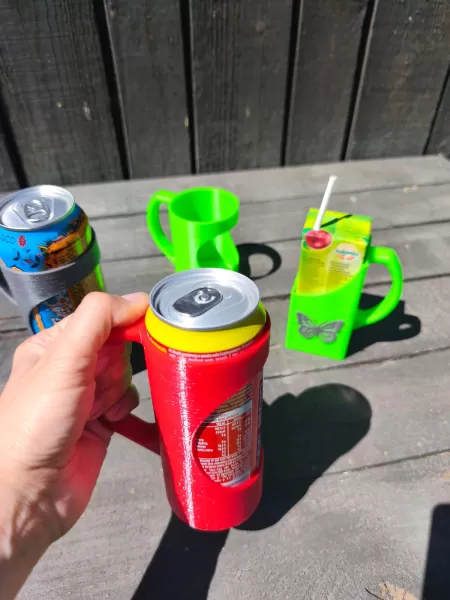 3D Printable Can and Juice Box Holder Files (STL) - Model preview 7