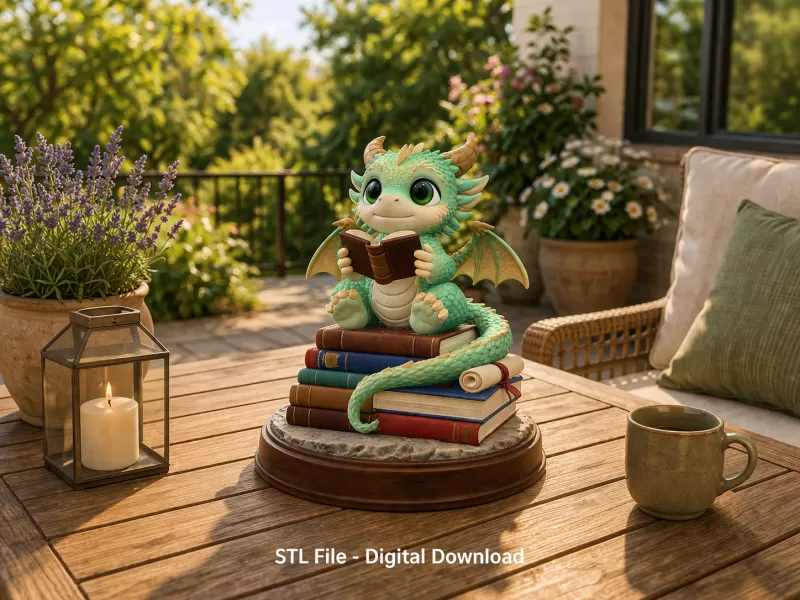 Reading Dragon STL File for 3D Print - Model preview 1