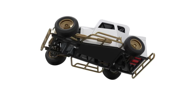 Dwarf car while turning Version 2 Scale 1:25 - Model preview 3