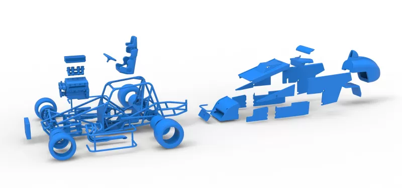 Pavement Silver Crown Car Version 3 Scale 1:25 - Model preview 28