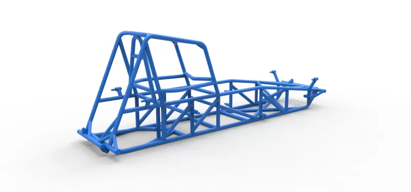 Frame of Vintage Dirt Modified stock car Scale 1:25 - Model preview 12