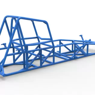 Frame of Vintage Dirt Modified stock car Scale 1:25 - Model thumbnail 12
